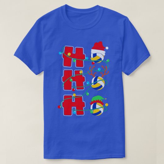 Ho Ho Ho Volleyball Weihnachtsgeschenk T-Shirt (Design vorne)