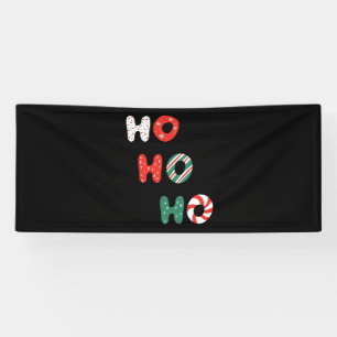 Ho Ho Ho Weihnachten 2,5x6 Vinyl Banner