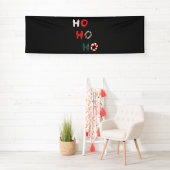 Ho Ho Ho Weihnachten 2,5x8 Vinyl Banner (Insitu)