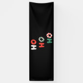 Ho Ho Ho Weihnachten 2,5x8 Vinyl Banner (Vertikal)