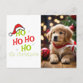 Ho Ho Ho Weihnachten mit rotem Hut Foto (Vorderseite)