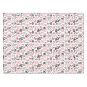 Ho Ho Ho Weihnachten Moderne Typografie Muster Tischdecke (Vorderseite (Horizontal))