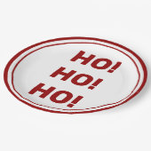 HO Ho HO! Weihnachten Pappteller (Schrägansicht)