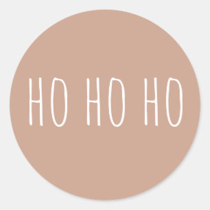 Ho Ho Ho Weihnachten. Terracotta auf dem Monte Tam Runder Aufkleber