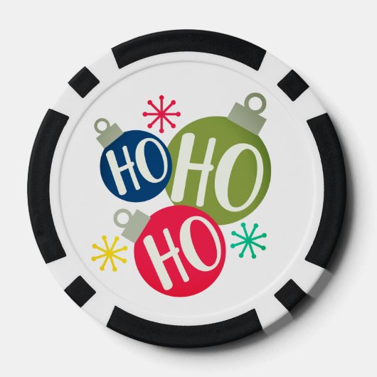 Ho Ho Ho Weihnachten Weihnachten Familie Matching Pokerchips (Rückseite)
