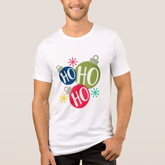 Ho Ho Ho Weihnachten Weihnachten Familie Matching Tri-Blend Shirt (Vorderseite)