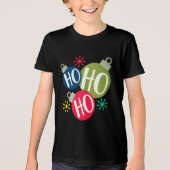 Ho Ho Ho Weihnachten Weihnachten Familie Matching Tri-Blend Shirt (Vorderseite)