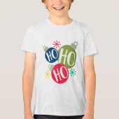 Ho Ho Ho Weihnachten Weihnachten Familie Matching Tri-Blend Shirt (Vorderseite)