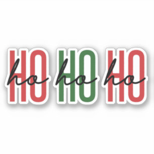 Ho Ho Ho Weihnachten Weihnachtssaison Familie Weih Aufkleber