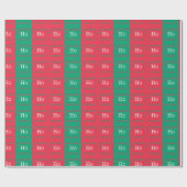 Ho Ho Ho Weihnachtenelement-Packpapier Geschenkpapier (Flach)
