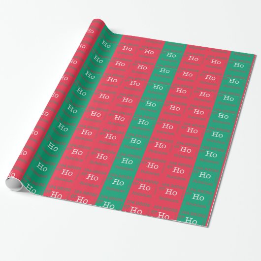 Ho Ho Ho Weihnachtenelement-Packpapier Geschenkpapier (Ungerollt)