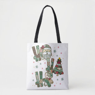 Ho Ho Ho Weihnachtliches Patchwork Tasche