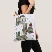 Ho Ho Ho Weihnachtliches Patchwork Tasche (Von Nahem)