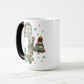 Ho Ho Ho Weihnachtliches Patchwork Verwandlungstasse (Vorderseite Links)