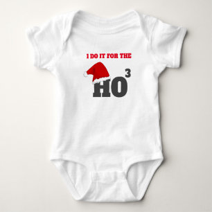Ho Ho Ho Weihnachts Funny Text Weihnachtsgeschen Baby Strampler