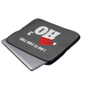 Ho Ho Ho | Weihnachts Funny Text Weihnachtsgeschen Laptopschutzhülle (Vorne Knopf)