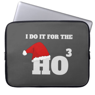 Ho Ho Ho   Weihnachts Funny Text Weihnachtsgeschen Laptopschutzhülle