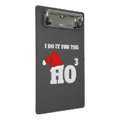 Ho Ho Ho | Weihnachts Funny Text Weihnachtsgeschen Mini Klemmbrett (Schrägansicht)