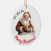 Ho Ho Ho! Weihnachts-Keramik Keramik Ornament (Rechts)