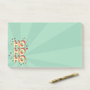 Ho ho ho Weihnachts-Sterne im Retro-Design Post-it Klebezettel