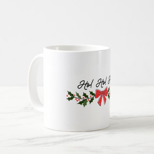 Ho! Ho! Ho! Weihnachts-Tasse Kaffeetasse (Vorderseite Links)