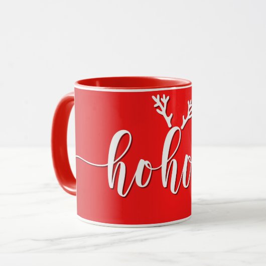 HO HO HO Weihnachts-Tasse Tasse (Vorderseite Links)