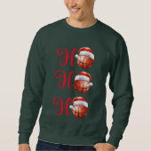 Ho Ho Ho Weihnachtsbasketball Männer Sweatshirt (Vorderseite)
