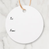 Ho Ho Ho Weihnachtsbaum Geschenkmarke Geschenkanhänger (Rückseite)