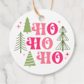 Ho Ho Ho Weihnachtsbaum Geschenkmarke Geschenkanhänger (Vorderseite)