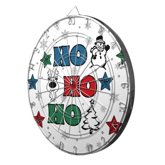 Ho-Ho-Ho Weihnachtsdesign Dartscheibe (Vorderseite rechts)
