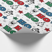 Ho-Ho-Ho Weihnachtsdesign Geschenkpapier (Ecke)