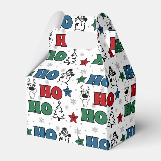 Ho-Ho-Ho Weihnachtsdesign Geschenkschachtel (Rückseite)