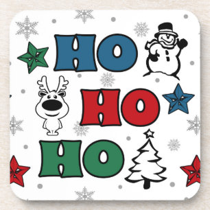 Ho-Ho-Ho Weihnachtsdesign Getränkeuntersetzer