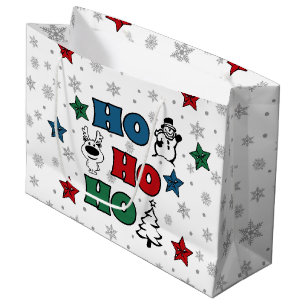 Ho-Ho-Ho Weihnachtsdesign Große Geschenktüte