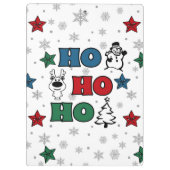 Ho-Ho-Ho Weihnachtsdesign Klemmbrett (Rückseite)
