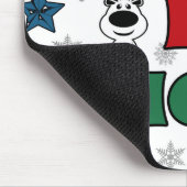 Ho-Ho-Ho Weihnachtsdesign Mousepad (Ecke)