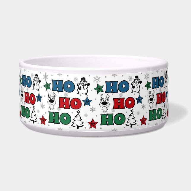 Ho-Ho-Ho Weihnachtsdesign Napf (Vorderseite)