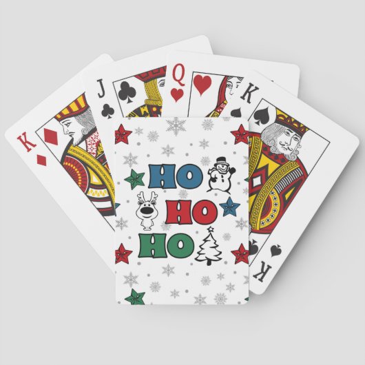 Ho-Ho-Ho Weihnachtsdesign Spielkarten (Rückseite)