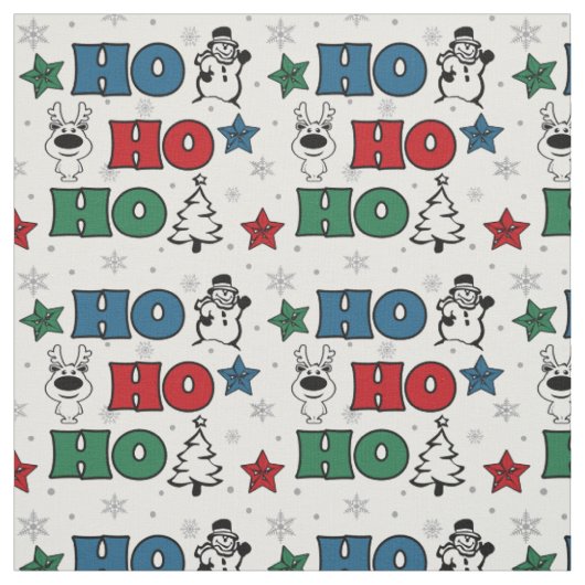 Ho-Ho-Ho Weihnachtsdesign Stoff (Muster)