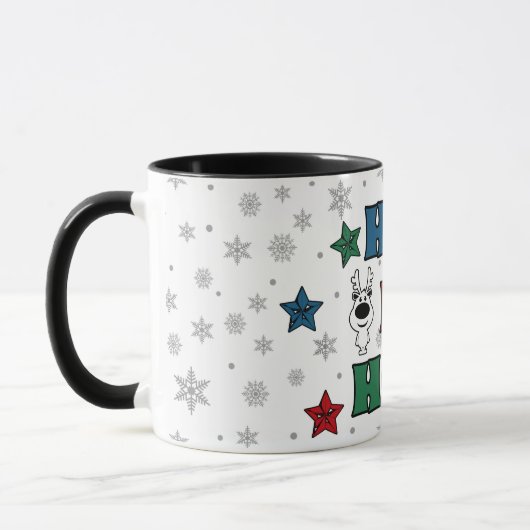 Ho-Ho-Ho Weihnachtsdesign Tasse (Links)