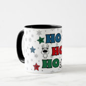 Ho-Ho-Ho Weihnachtsdesign Tasse (Vorderseite Links)