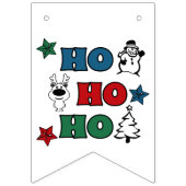 Ho-Ho-Ho Weihnachtsdesign Wimpelkette (Erste Fahne)