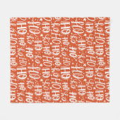 Ho Ho Ho Weihnachtsfeiertag Chic Modern Fleecedecke (Vorderseite (Horizontal))