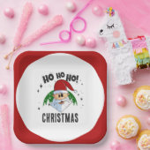 Ho Ho Ho Weihnachtsfest Weihnachtsfest Pappteller (Party)