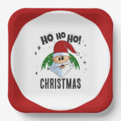 Ho Ho Ho Weihnachtsfest Weihnachtsfest Pappteller (Vorderseite)