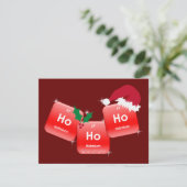 Ho Ho Ho Weihnachtsfotokarte (Stehend Vorderseite)