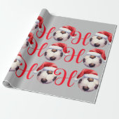 Ho Ho Ho Weihnachtsfußball Geschenkpapier (Ungerollt)