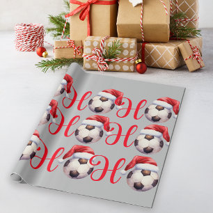Ho Ho Ho Weihnachtsfußball Geschenkpapier
