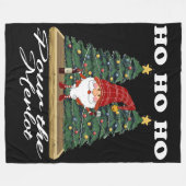 Ho Ho Ho Weihnachtsgnome Pour the Merlot Fleecedecke (Vorderseite (Horizontal))