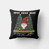 Ho Ho Ho Weihnachtsgnome Pour the Merlot Kissen (Rückseite)